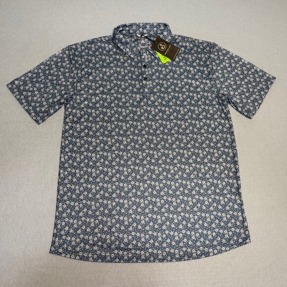 Swannies Men’s Golf Clark Polo Shirt Vintage Indigo Gray Size XL Lightweight NWT - Picture 2 of 9